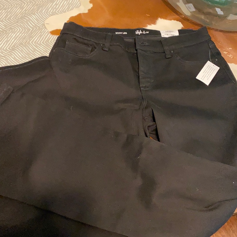 Black boot cut jeans